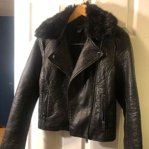 Black Faux Leather Jacket
